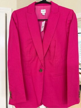 J. Crew Vibrant Pink Womens Blazer